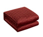 NY&C Home Wafa 3 Piece Velvet Quilt Set Diamond Stitched Pattern Bedding - Pillow Shams Included, King, Brick - King