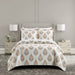 Chic Home Breana 7 Piece Quilt Set Floral Medallion Print Design Bed In A Bag Bedding Queen Taupe - Queen