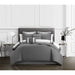 Chic Home Hortense Comforter And Quilt Set Hotel Collection Design Fish Scale Pattern Bed In A Bag Grey, King - King