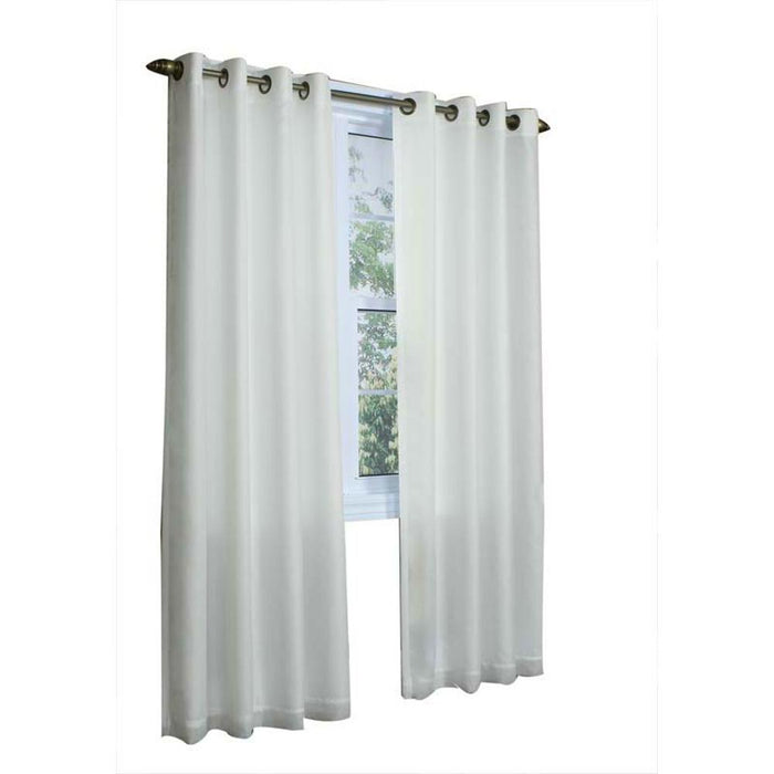 Commonwealth Thermavoile Rhapsody Lined European Voile Grommet Panel - 104x72" - Ivory - 104x72"