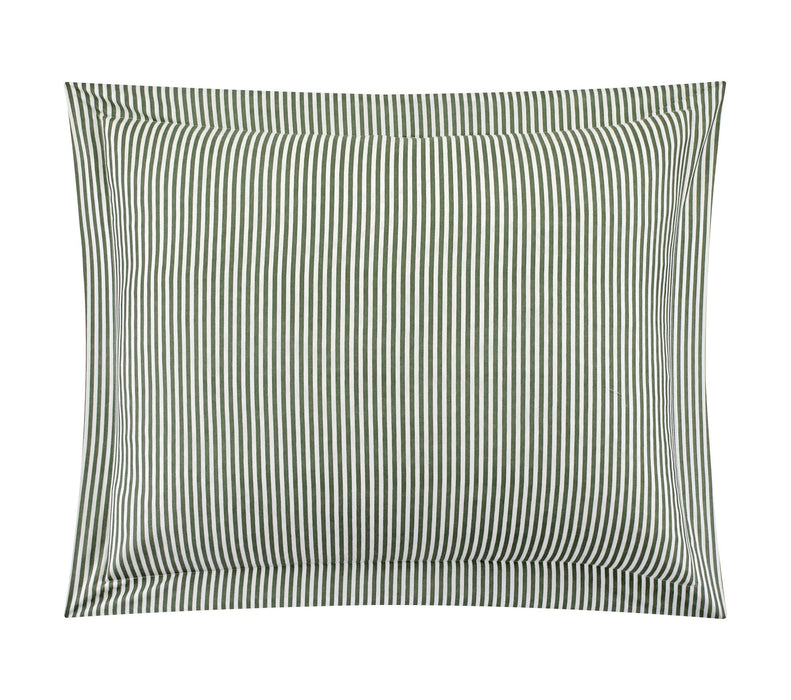 Chic Home Morgan Duvet Cover Set Contemporary Two Tone Striped Pattern Bedding - Pillow Shams Included - 3 Piece - King 104x90", Green - King
