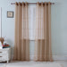 Olivia Gray Wanda Box Voile Grommet Panel - Machine Washable Polyester Curtain Panels with 8 Shiny Silver Grommets - 54-inch x 90-inch - Taupe - 54 x 90,Taupe