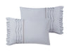 Chic Home Yvette Comforter Set Ruffled Pleated Flange Border Design Bed In A Bag Grey, Queen - Queen