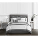 Chic Home Hortense Comforter And Quilt Set Hotel Collection Design Fish Scale Pattern Bed In A Bag Grey, King - King