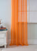 Olivia Gray Wanda Box Voile Grommet Panel - Machine Washable Polyester Curtain Panels with 8 Shiny Silver Grommets - 54-inch x 90-inch - Neon Orange - 54 x 90,Neon Orange