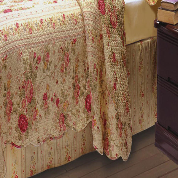Greenland Home Fashion Antique Rose Bed Skirt - Multi