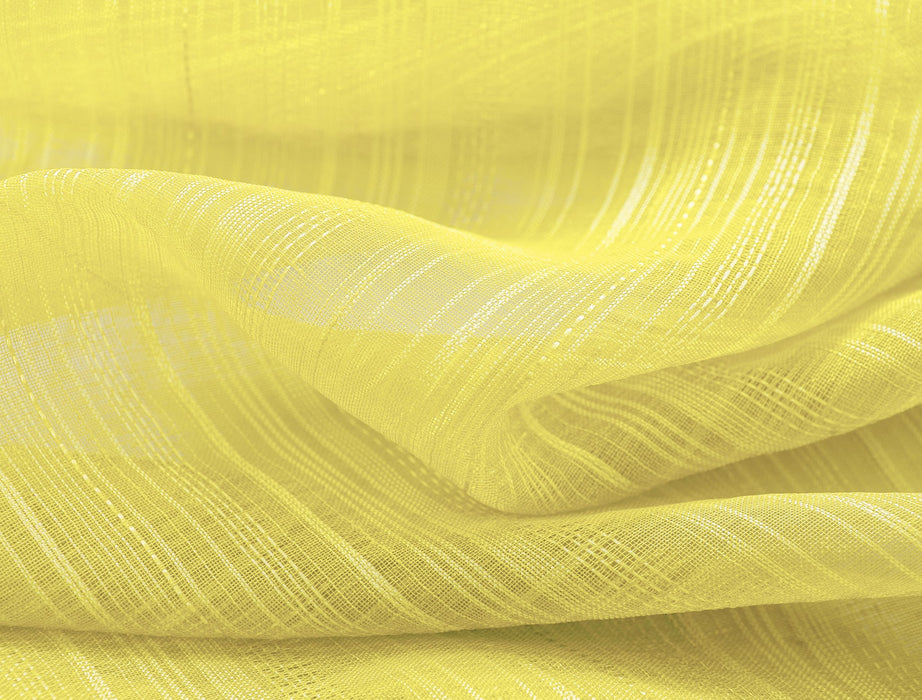 Olivia Gray Erica Doily Stripe Grommet Panel Pair - 54x90", Yellow