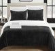 Chic Home Bjurman 7 Pieces Blanket Set Soft Sherpa Lined Microplush Faux Mink With Shams & Sheet Set - King 104x90, Black - King