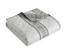 Chic Home Medici Quilt Set Diamond Stitched Striped Print Bed In A Bag - Sheet Set Decorative Pillow Shams Included - 9 Piece - Full 80x90", White/Grey - Full
