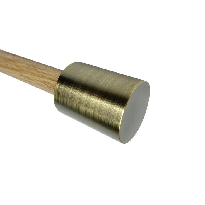 Versailles Exotique Veneer Steel Heavy Duty Curtain Rods for Windows Set Brass