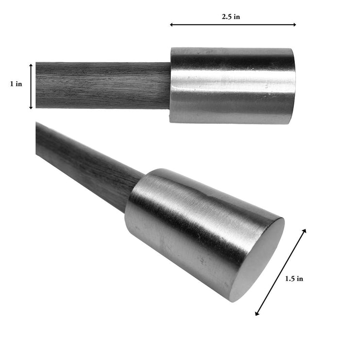 Versailles Exotique Veneer Steel Heavy Duty Curtain Rods for Windows Set Brass