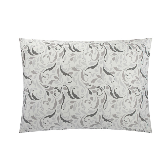 Chic Home Ava Comforter Set Color Block Floral Pleated Stitching Print Details Design Bed In A Bag Bedding - Sheets Pillowcases Decorative Pillow Shams Included - 8 Piece - Queen 90x92", Grey - Queen