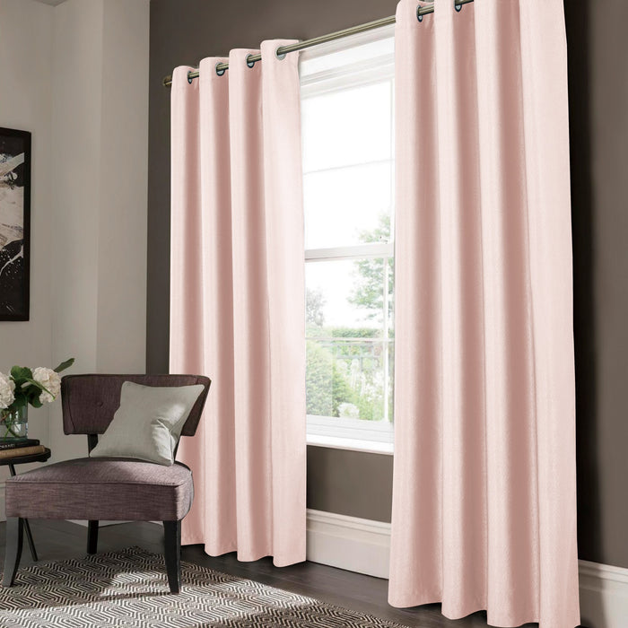 Olivia Gray Lydia Matte Embossed One Blackout Panel - 52x84", Blush - 52x84"