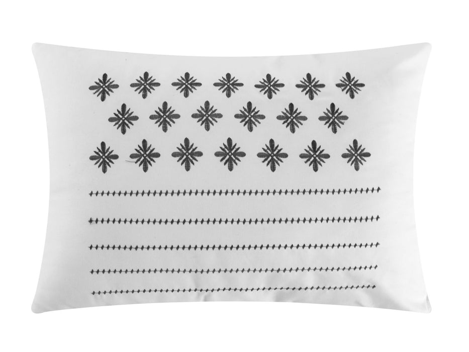Chic Home Arlow Comforter Set Jacquard Geometric Quilted Pattern Design Bedding Grey, King - King