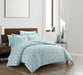 Chic Home Chrisley Duvet Cover Set Contemporary Watercolor Overlapping Rings Pattern Print Design Bed In A Bag Bedding - Sheets Pillowcases Pillow Shams Included - 7 Piece - King 104x90", Aqua - King