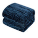 Chic Home Westmont 4 Piece Comforter Set Crinkle Crushed Velvet Bedding - Decorative Pillow Shams Included Queen Navy - Queen