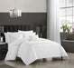 Chic Home Milos Cotton Comforter Set Dual Stripe Embroidered Border Hotel Collection Bed In A Bag Bedding - Includes Sheets Pillowcases Decorative Pillow Shams - 8 Piece - King 106x96, Grey - King
