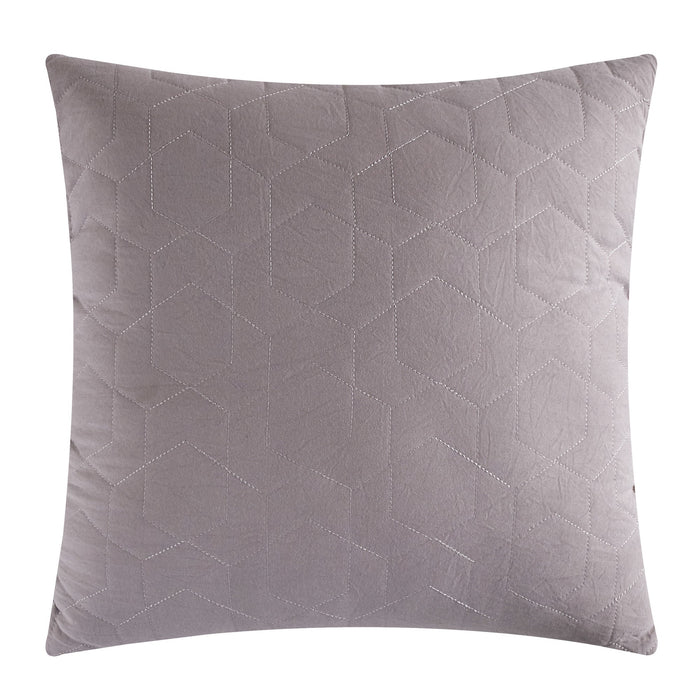 NY&C Home Davina 5 Piece Comforter Set Geometric Hexagonal Pattern Design Bedding - Decorative Pillows Shams Included, Queen, Lavender - Queen