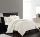 Chic Home Jazmine 3 Piece Comforter Set Embossed Embroidered Quilted Geometric Vine Pattern Bedding - Pillow Shams Included King Beige - King