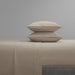 Chic Home Savannah Sheet Set Solid Color With Dual Stripe Embroidery - Includes 1 Flat, 1 Fitted Sheet, and 2 Pillowcases - 4 Piece - King 108x102", Taupe - Taupe