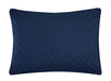 Chic Home Palmgren Rose Star Geometric 7 Pieces Quilted Bed In A Bag Soft Microfiber Sheet Set Decorative Pillows & Shams - Queen 90x90, Navy - Queen