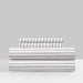 Chic Home Kailey Sheet Set Solid White With Dot Striped Pattern Print Design - Includes 1 Flat, 1 Fitted Sheet, and 1 Pillowcase - 3 Piece - Twin 66x102", Dark Purple - Dark Purple