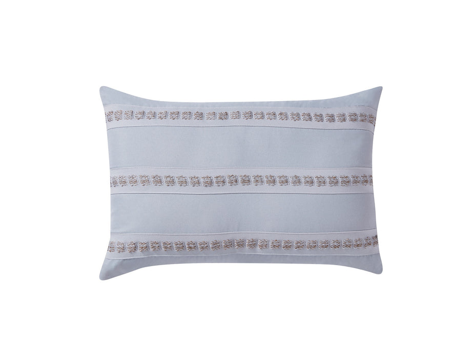 Chic Home Yvette Comforter Set Ruffled Pleated Flange Border Design Bed In A Bag Grey, King - King