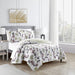 Chic Home Parson Green 5 Piece Quilt Set Reversible Watercolor Floral Print Striped Pattern Design Bed in a Bag Bedding Twin Multi-color - Twin