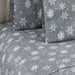 Micro Flannel Printed Deep-Pocket Sheet Set, Twin, Snowflakes Gray - Twin,Snowflakes Gray