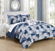 Chic Home Utopia 8 Piece Reversible Duvet Cover Set Patchwork Bohemian Paisley Print Design Bed in a Bag Queen Blue - Queen