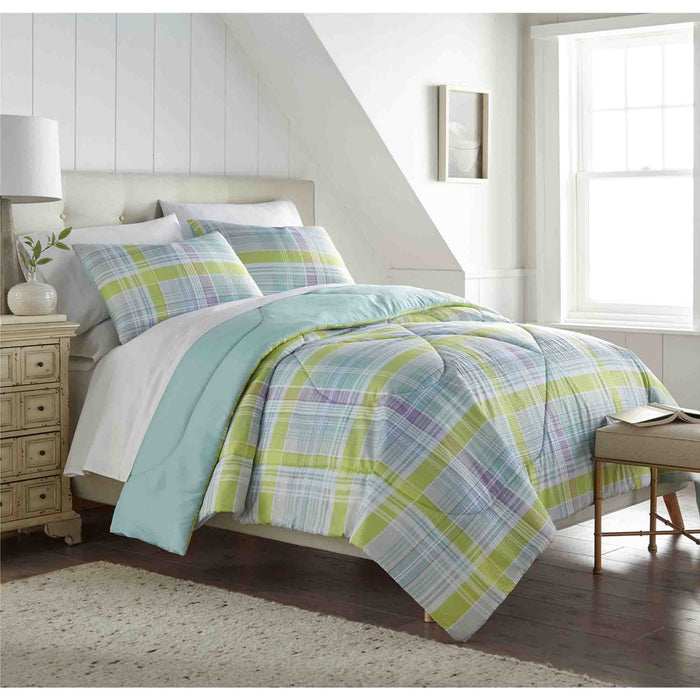 Seersucker Comforter Set, Full/Queen, Summer Plaid - Full/Queen,Summer Plaid
