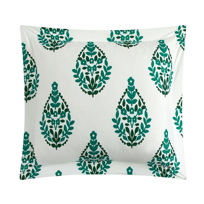Chic Home Clarissa 8 Piece Comforter Set Floral Medallion Print Design Bed In A Bag Bedding Queen Green - Queen