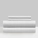 NY&C Home Samara 4 Piece Sheet Set Super Soft Unique Striped Pattern Print Design – Includes 1 Flat, 1 Fitted Sheet, and 2 Pillowcases, King, Grey - Gray
