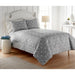 Micro Flannel 6 in 1 Comforter Set, Twin, Gray Paisley - Twin,Gray Paisley