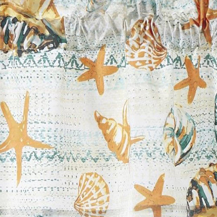 Greenland Home Fashions Kona Luxurious 3" Rod Pocket Window Valance 84" x 16" Ocean