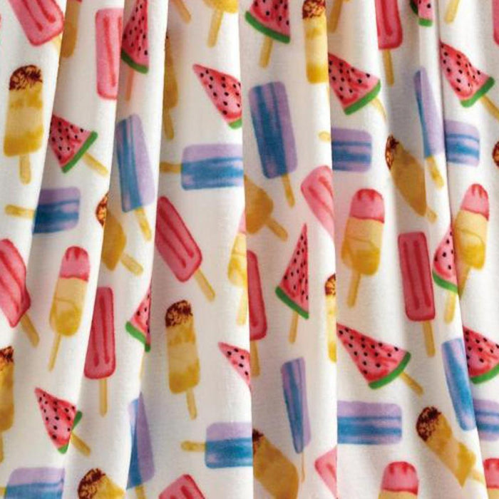 Plazatex Ice Cream Micro plush Decorative All Season Multi Color 50" X 60" Throw Blanket
