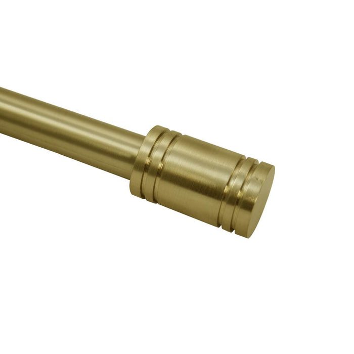 Versailles Lexington Ringlets Steel Heavy Duty Curtain Rods for Windows Set 86" - 144" Gold