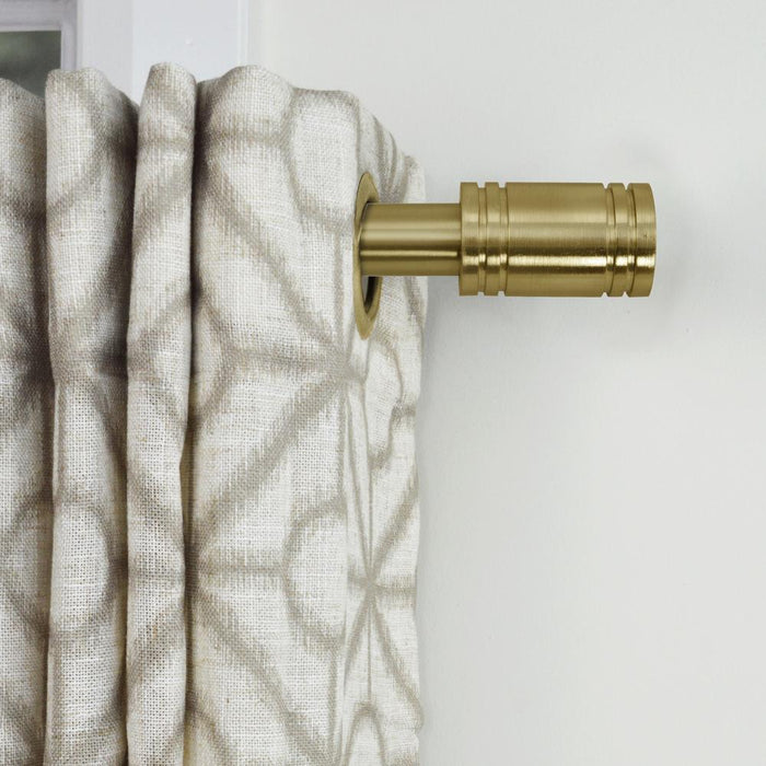 Versailles Lexington Ringlets Steel Heavy Duty Curtain Rods for Windows Set 86" - 144" Gold