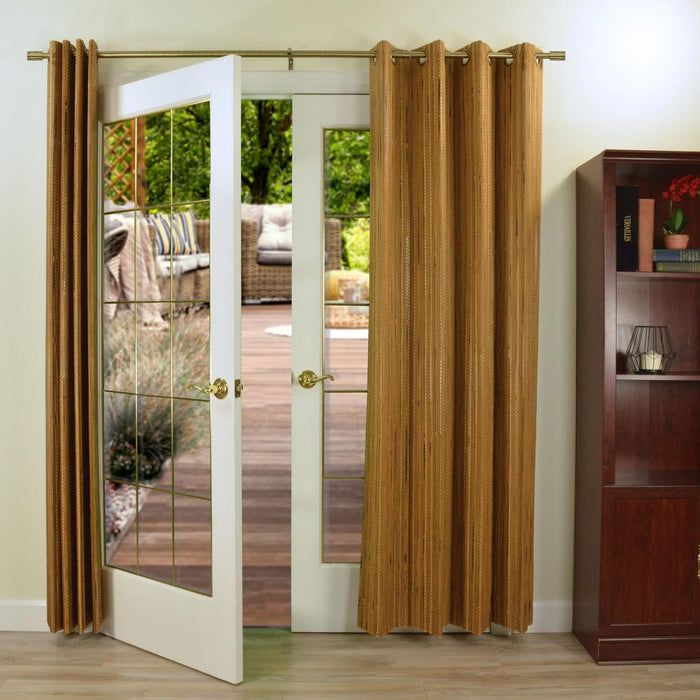 Versailles Lexington Ringlets Steel Heavy Duty Curtain Rods for Windows Set 86" - 144" Gold