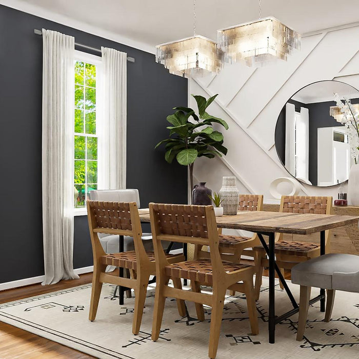 Versailles Lexington Ringlets Steel Heavy Duty Curtain Rods for Windows Set 86" - 144" Brushed Nickel