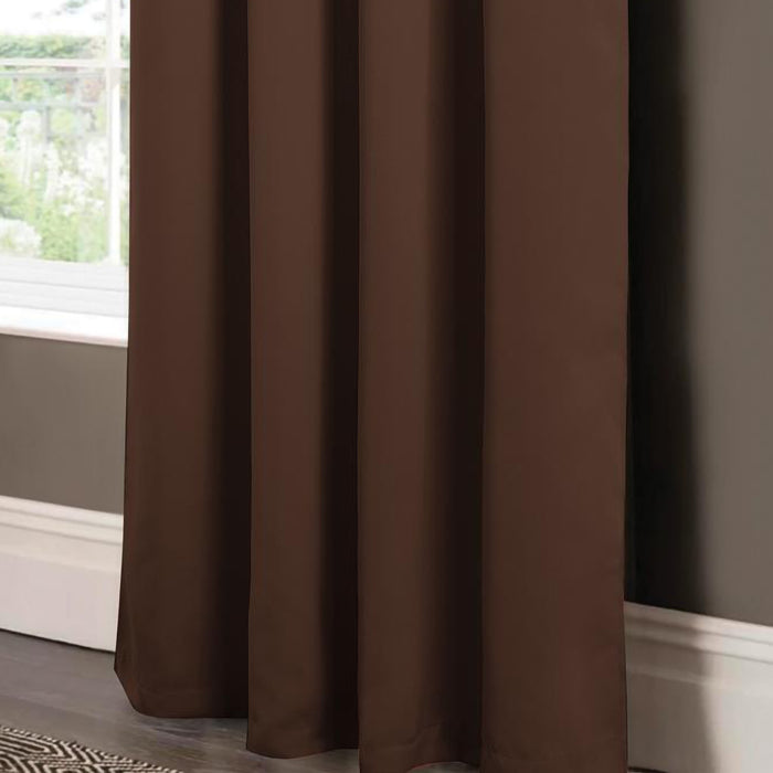 RT Designers Collection Anchorage Blackout Grommet Curtain Panel 54" x 84" Chocolate