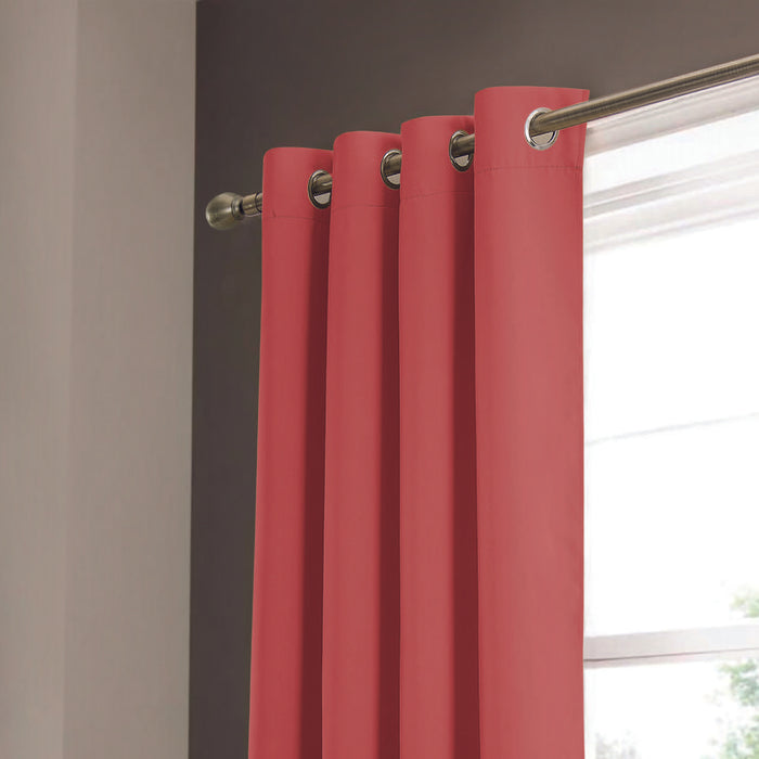 RT Designers Collection Anchorage Blackout Grommet Curtain Panel 54" x 84" Coral