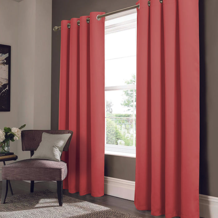 RT Designers Collection Anchorage Blackout Grommet Curtain Panel 54" x 84" Coral