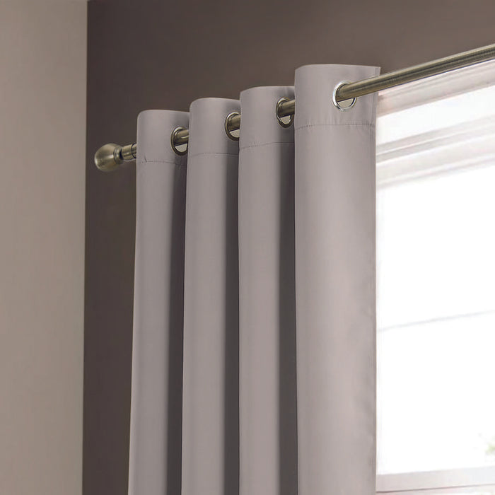 RT Designers Collection Anchorage Blackout Grommet Curtain Panel 54" x 84" Silver