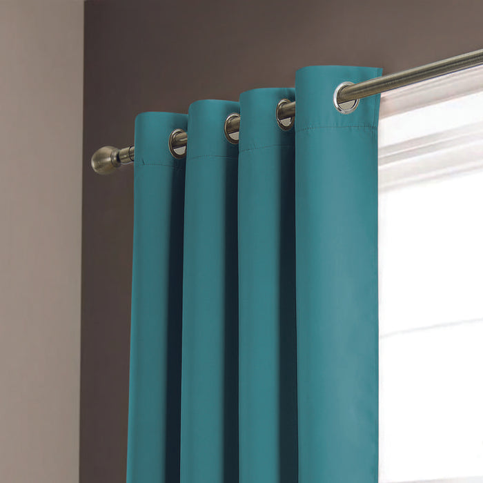 RT Designers Collection Anchorage Blackout Grommet Curtain Panel 54" x 84" Turquoise