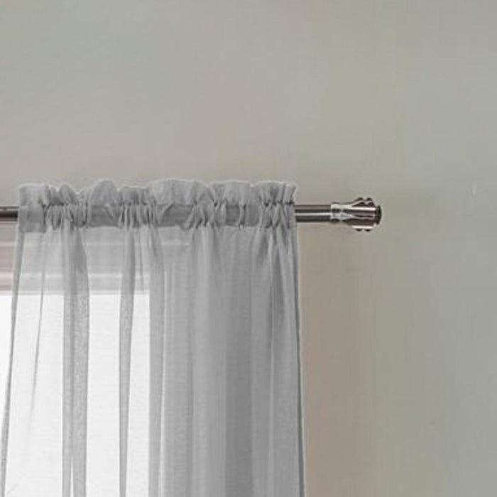 Olivia Gray Celine Sophisticated Sheer Curtain Panel for Living Room, Bedroom, Kitchen, Dining Room & More - Machine Washable Sheer Rod Pocket Curtain Panels - 55-inch x 90-inch