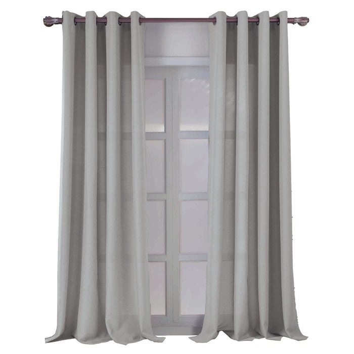 RT Designers Collection Cole Textured Grommet Room Darkening Curtain Panel Silver