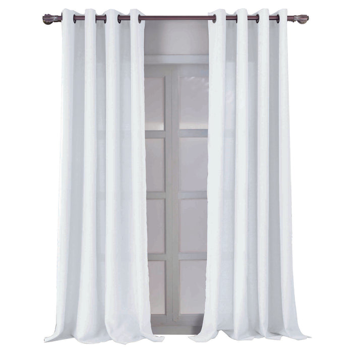RT Designers Collection Cole Textured Grommet Room Darkening Curtain Panel White