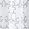 RT Designers Collection Crown Grommet Sheer Metallic Printed Doily Curtain Panel Silver