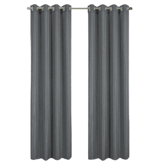 RT Designer Collection Gibson Luxurious Decorative Grommet Curtain Panel 54" x 90" Charcoal